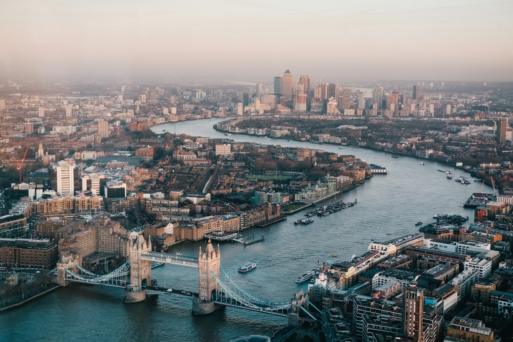 The City of London at dusk